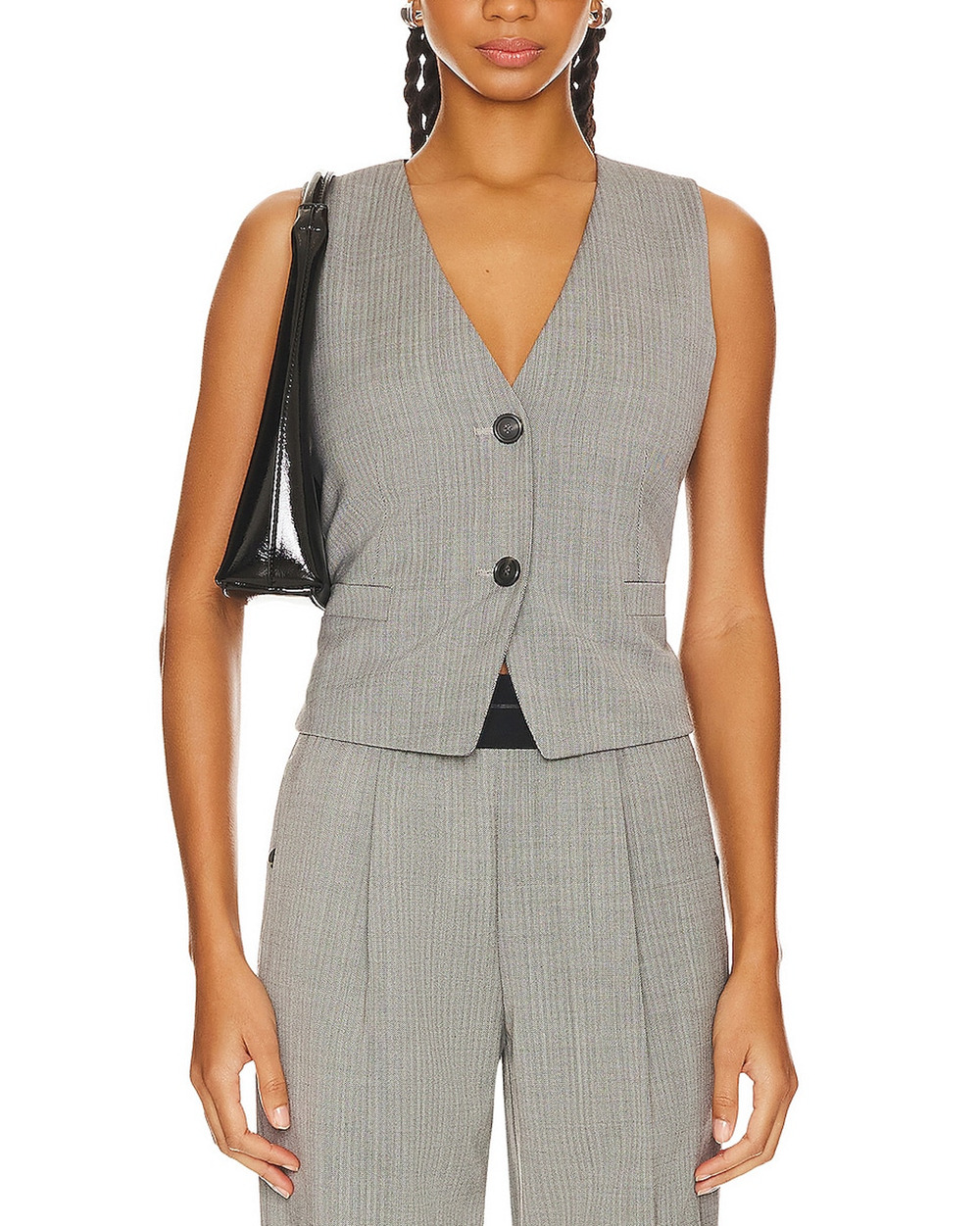 Helmut Lang Tailored Black And White Multi Tux Vest Size 4